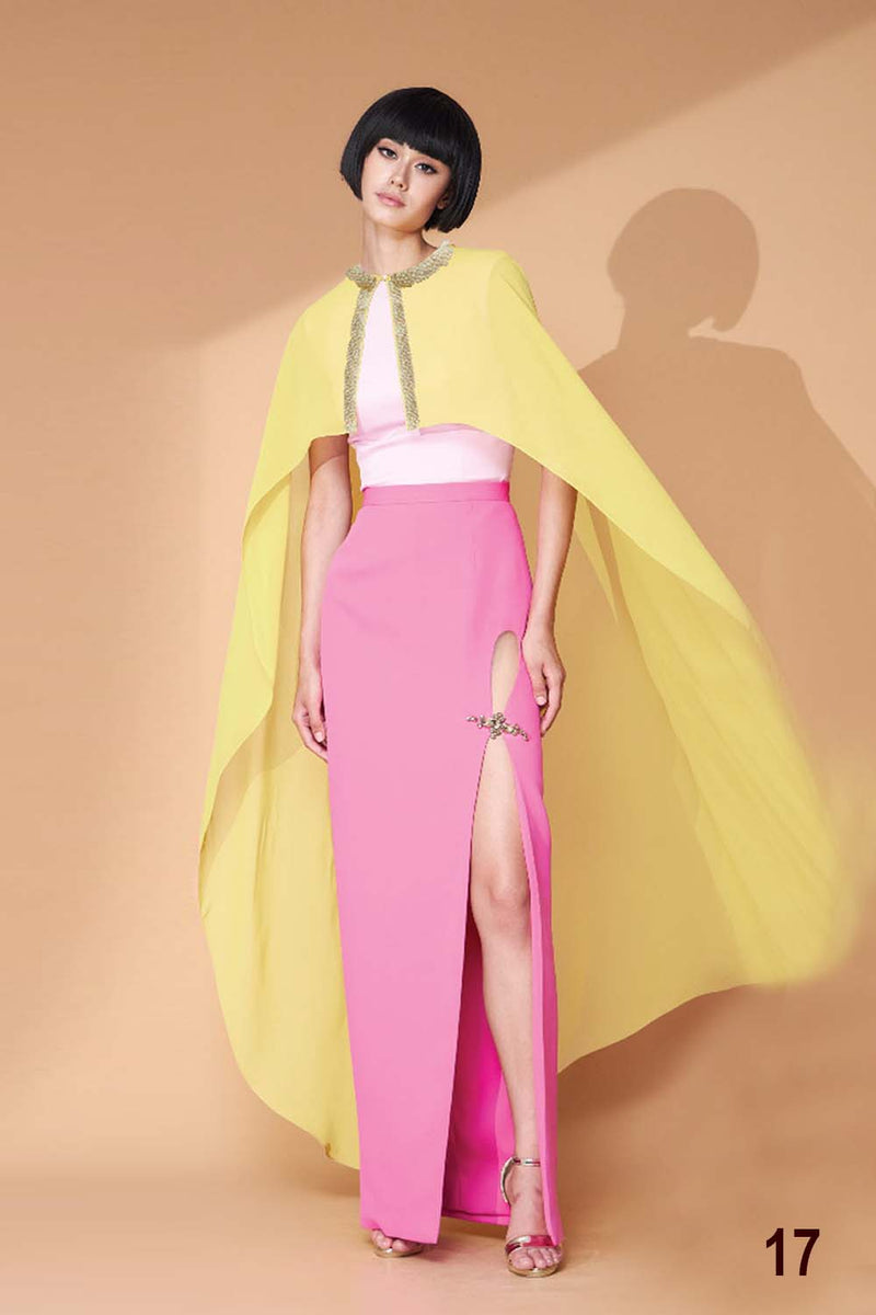 SS25 :: LOOK 17 [CAPE & BLOUSE & SKIRT]