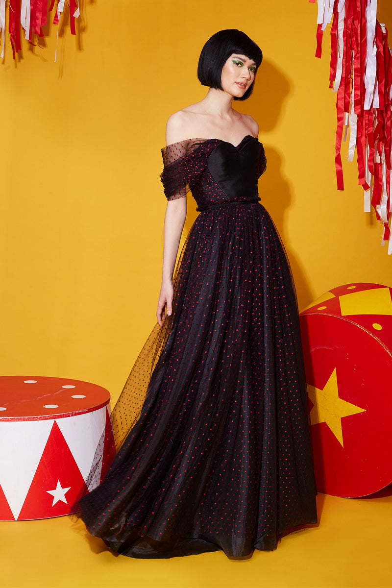 Polka-Dot Tulle Dress