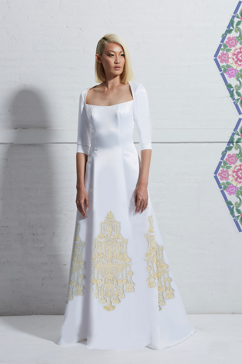 Malaai Garland Inspired Embroidery  Dress