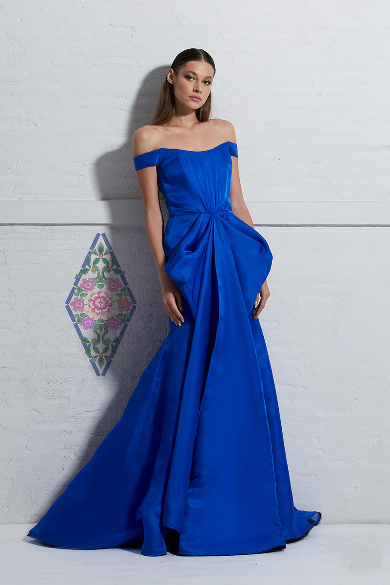 Off-the-shoulder Dress with Beautiful Draping Detail